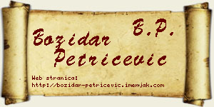 Božidar Petričević vizit kartica